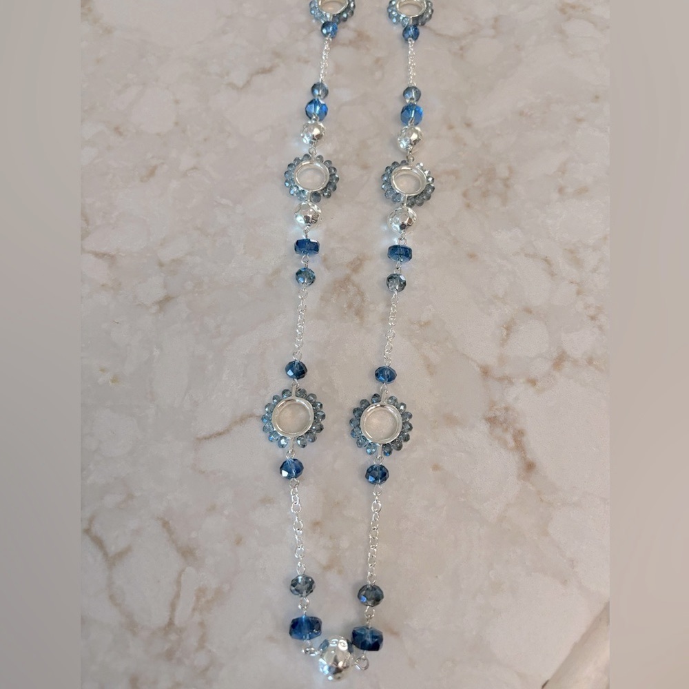 Adorable Blue and Silver Necklace